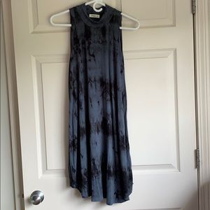 Ginger G Dark Blue Black tie dye sleeveless Tank Dress, good condition small/med